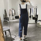 Women's High-waist Straight-leg Soft Denim Overalls