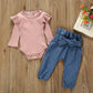 Children's jeans romper suit