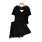 Casual Wide-leg Shorts-skirt Two-piece Set