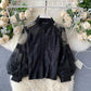 Puff Sleeve Style Slim Slimming Shirt Women