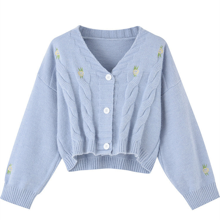 Women's Loose-fitting Outer Twist Sweater Coat