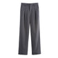 Double Pocket Coat Top Pants Suit Women
