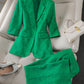 Half Sleeve Blazer And Pant Suit Ladies Women Female Jacket