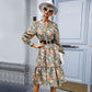 Women's Fashion Casual Long Sleeve Floral Dress