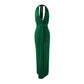 Chic V Neck Halter Dress With A Tie Figure Flattering Design And Stylish Pleats