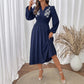 Small V-neck Embroidery Waist-tight Dress Women