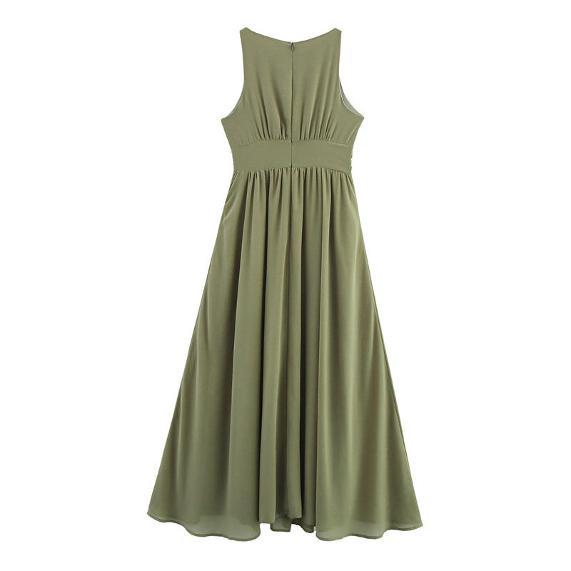 Elegance Sleeveless Ruffled Dress