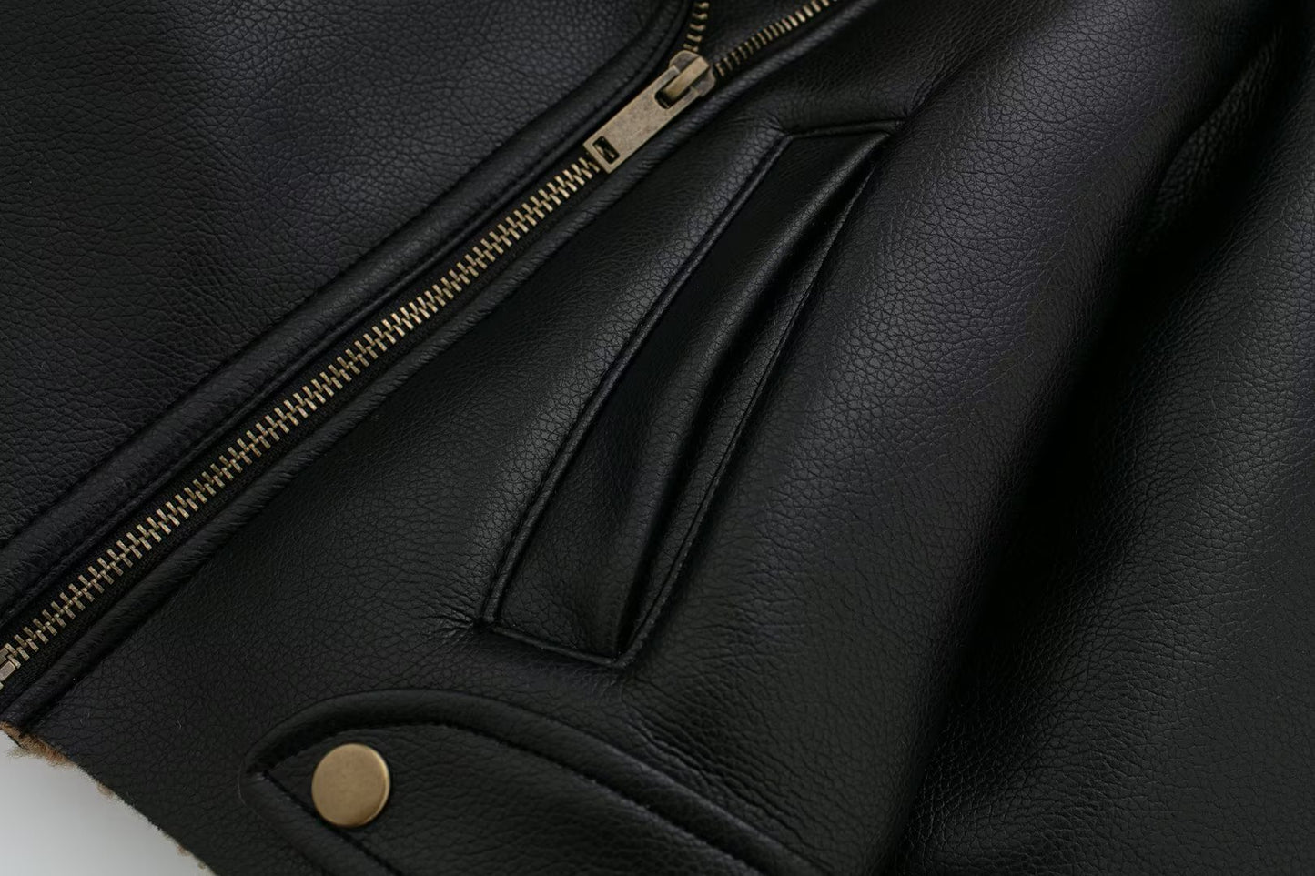 Veste de moto doublée en polaire de style européen et américain