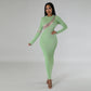 Robe fourreau sexy en maille ajustée