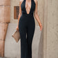 Strap Neck Hook Back Jumpsuit Waist