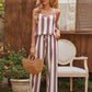 Women's Striped Tank Top And Casual Pants Two-piece Set