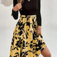 Robe à manches longues et col rond à imprimé floral, coupe ajustée, vêtements pour femmes