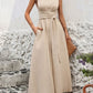 Womens Casual Chic Asymmetrical Twist-Waist Dress