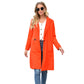 Autumn and winter European station woolen woolen lapel long coat
