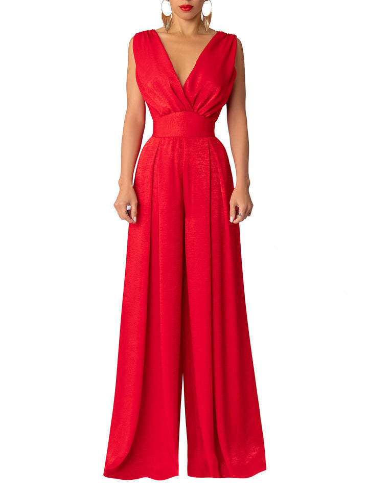 Pantalon d'été slim taille haute pour femme, coupe droite, jambes larges