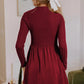 Shiying Solid Color Casual Women's Texture High Waist Dress