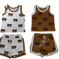 Ensemble deux pièces haut et pantalon imprimé bébé ours