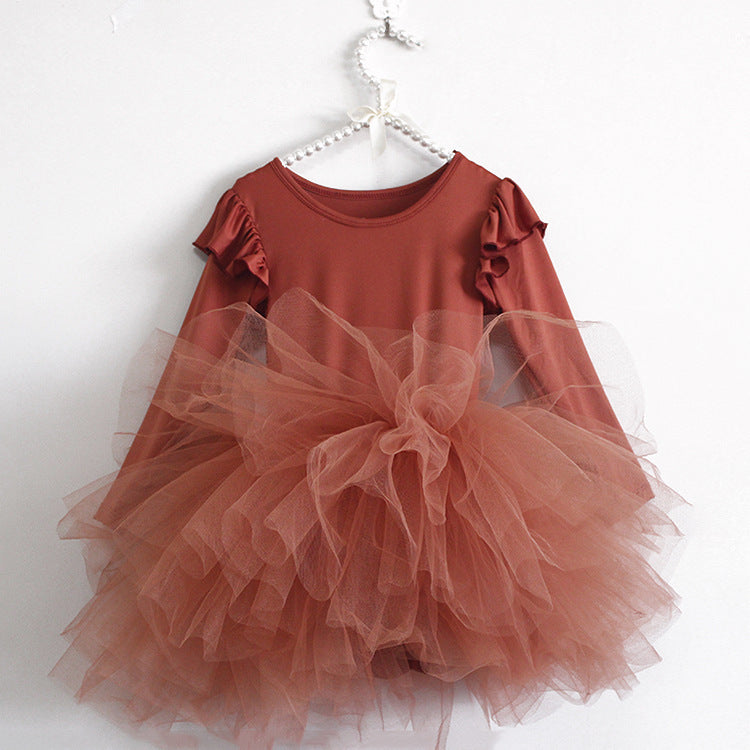 Children's Ballet Practice Clothes Mesh Skirt