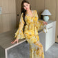 Women's Fashionable Mermaid Bell Sleeve Dress