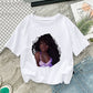 T-shirt slim blanc à manches courtes pour femme