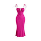 Robe fourreau en dentelle à cordon de serrage sexy européenne et américaine