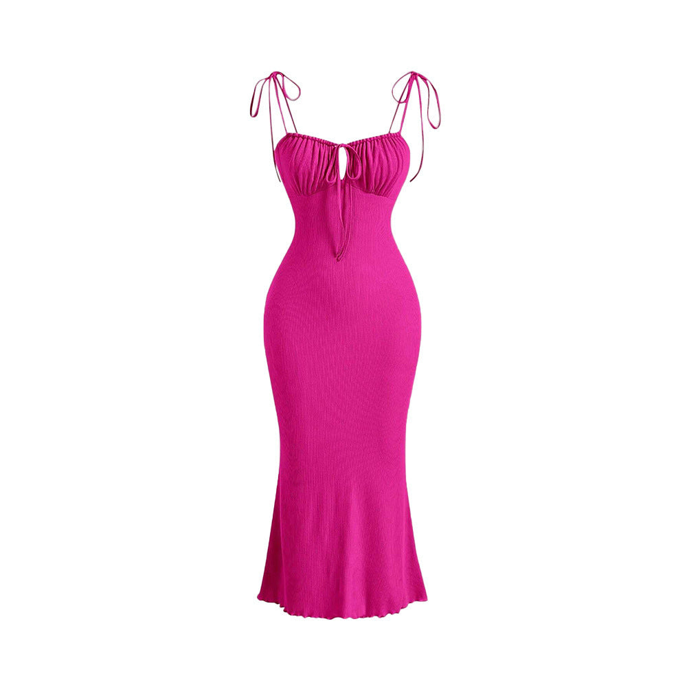 Robe fourreau en dentelle à cordon de serrage sexy européenne et américaine