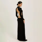 Winter Fashion Chic And Sexy Dress With A High Neck And Open Back