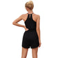 Clavicle European And American Retro Suspender Shorts