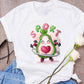 T-shirt à manches courtes pour hommes et femmes, imprimé créatif et tendance, ample, pour l'été