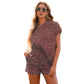 Women's European And American Loose Slant Collar Jumpsuit Shorts
