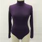 Combinaison slim à manches longues et col haut pour femme, 12 couleurs, la plus vendue, pour l'hiver 