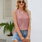 Women's Hole Hollow-out V-neck Sleeveless Stitching Vest