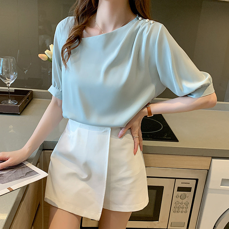Women's Fashion Loose Slim Chiffon Top