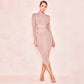 Round neck long sleeve dress