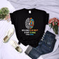 Round Neck Printed T-shirt Top Women's Breathable Short Sleeve