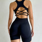 Quick-drying Sports Suit Women's Seamless Yoga Suit Yoga Clothes Shorts Two-piece Set