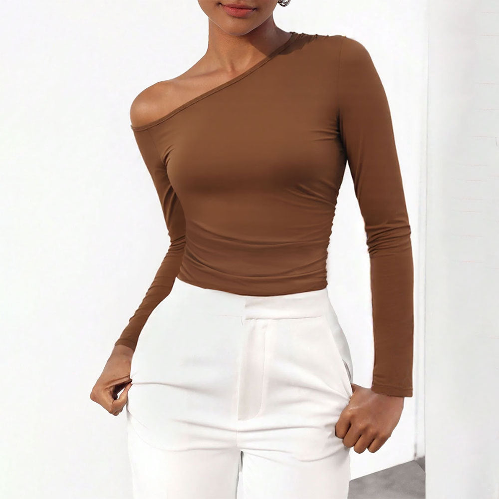 Autumn And Winter New Y2K Slim-fitting Off-shoulder Long-sleeved Jumpsuit