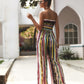 Summer print jumpsuit casual pants