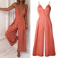Deep V Neck Sling Wide Legs Women's jumpsuit
