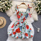 New Summer Womens Slimming A-Line Slip Dress With A Square Neck