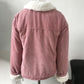 Fleece inner solid color corduroy jacket thickened warmth