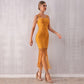 Fringed bandage dress