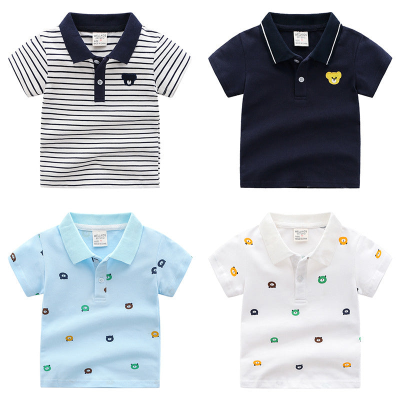 Polo à manches courtes pour enfants avec motif dessin animé