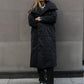 European And American Loose Leisure Warm Long Stand-up Collar Cotton Coat Jacket