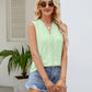 Women's Hole Hollow-out V-neck Sleeveless Stitching Vest