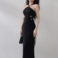 Robe élégante à découpes et dos nu pour femme