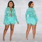 Fashion Women's Hollowed-out Two-piece Set