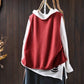 Retro Casual Round Neck Pullover Knitted Cotton Vest