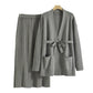 Knitted Skirt Two-piece Pleated Long Skirt Fashion Suit
