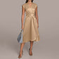 Sleeveless Solid Color Satin Dress